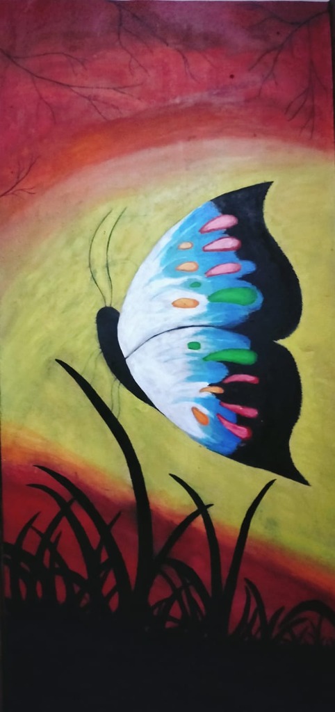 Butterfly at Sunset - Vibrant Colors