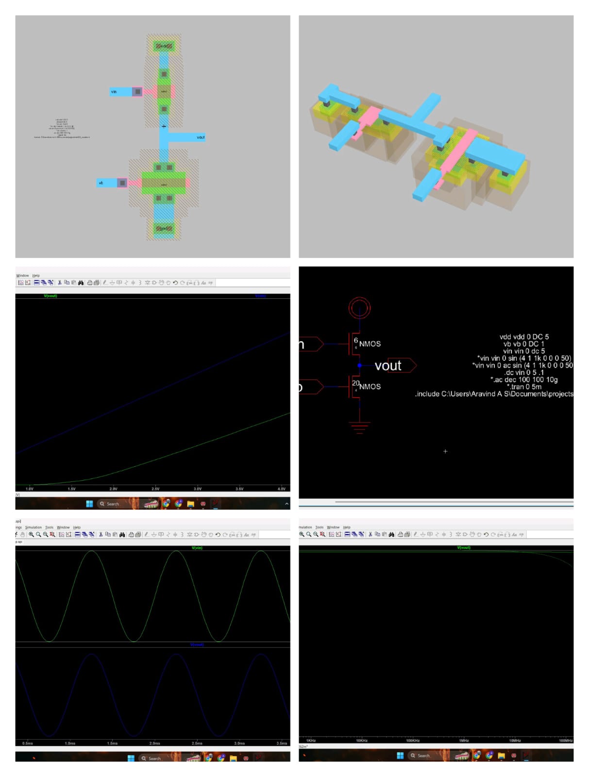 Common Drain Amplifier Layout